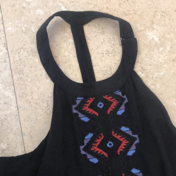 Piper Black Embroidered Aztec Print Dress Size XS - Picture 3 of 8